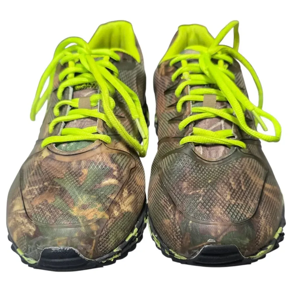 Realtree Camo Running Shoes Mens 10 Neon Green Trail Hunting Sneakers